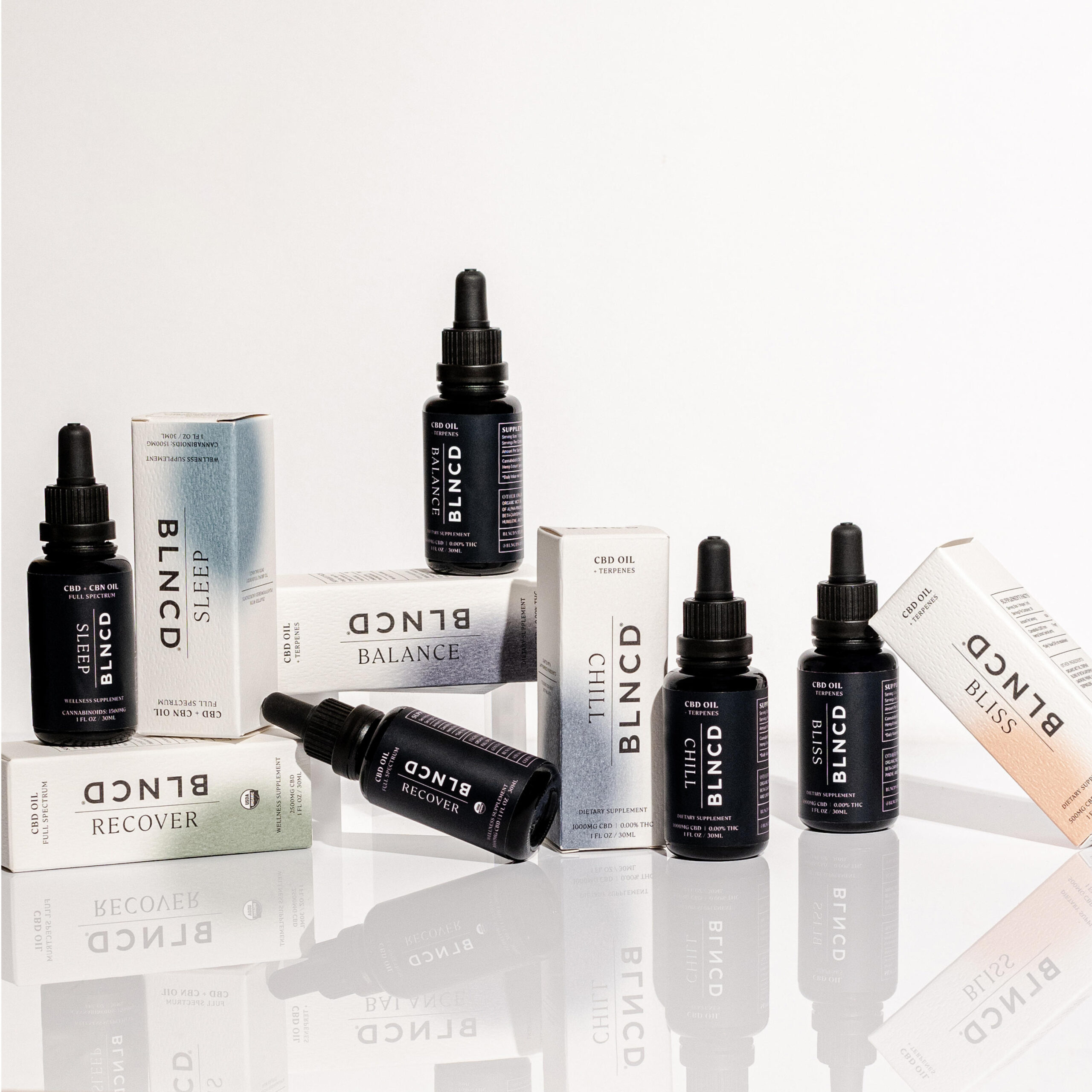 BLNCD cbd oil lineup