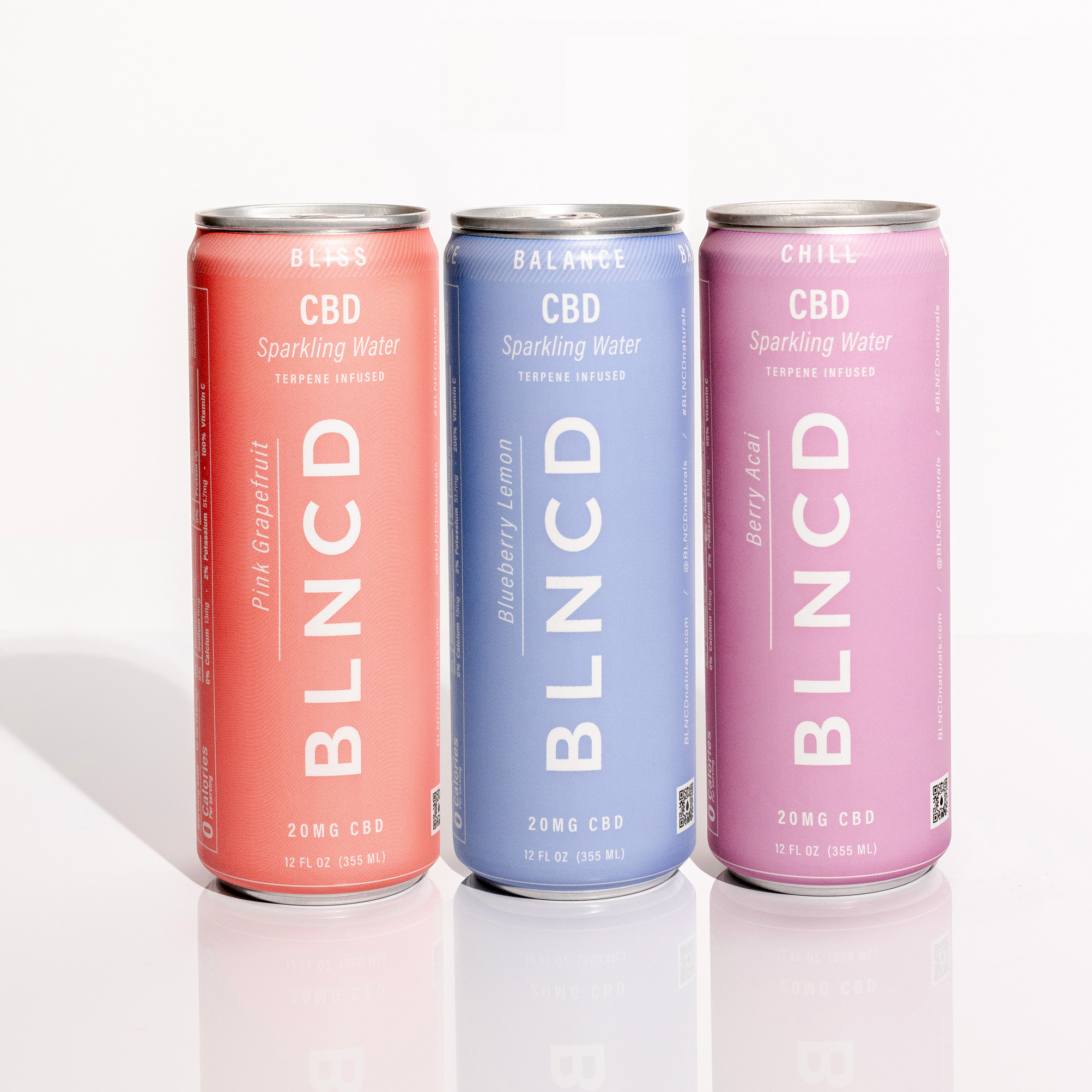 BLNCD CBD Infused Sparkling Water Sampler 4 of Each Flavor