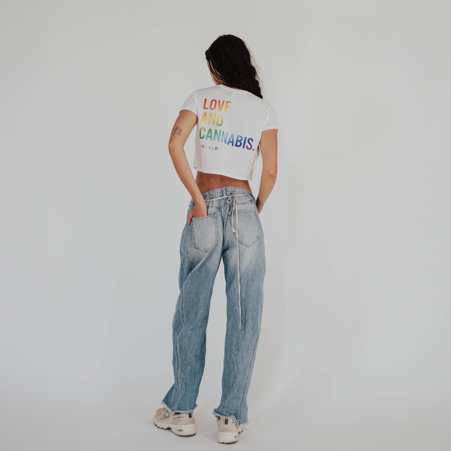 Love And Cannabis Pride Crop - Image 2