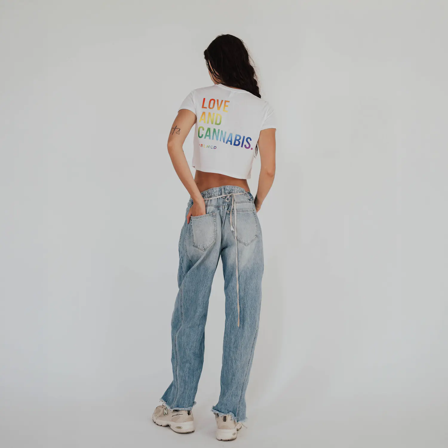 Love And Cannabis Pride Crop - Image 2