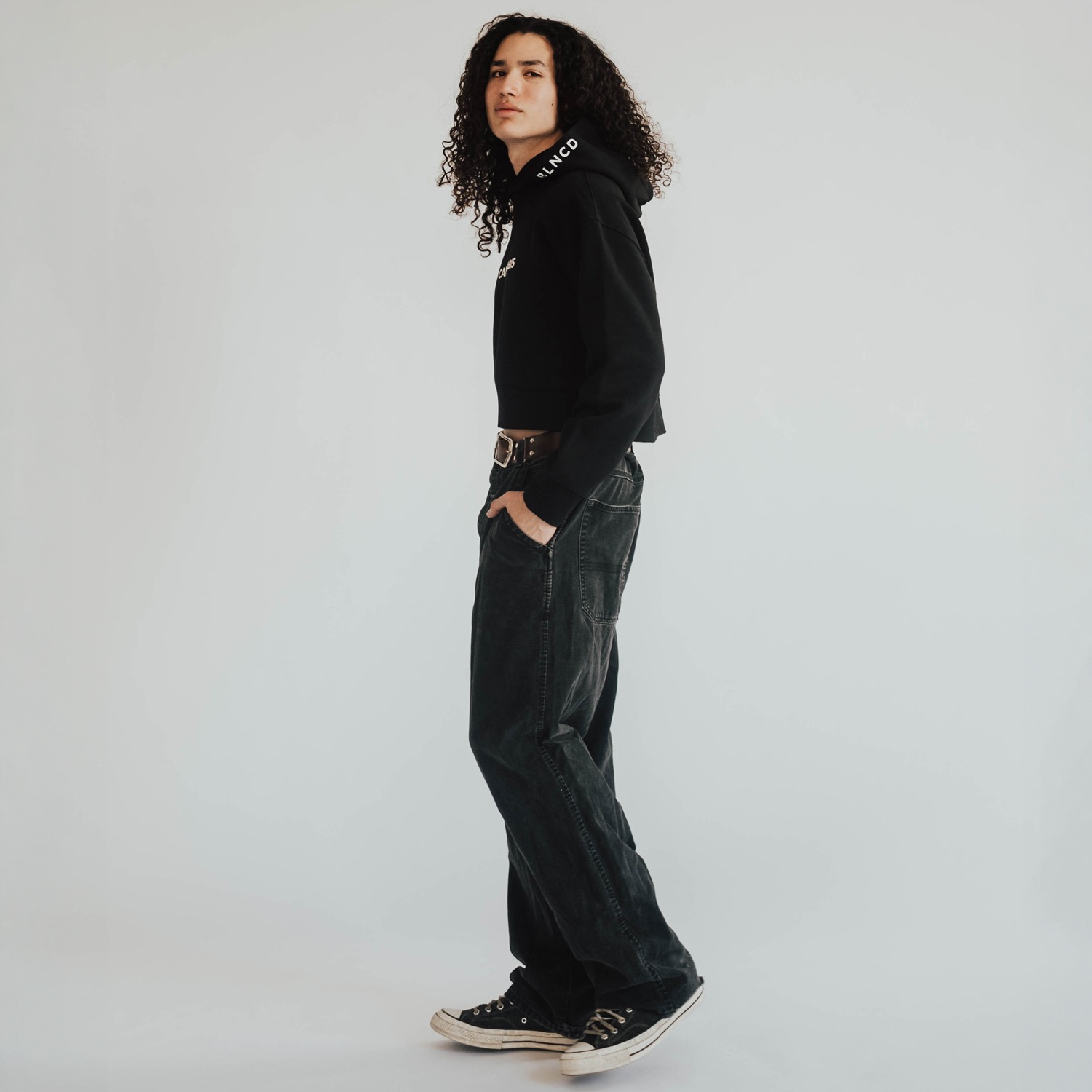 Love x Cannabis Crop Hoodie - Image 3